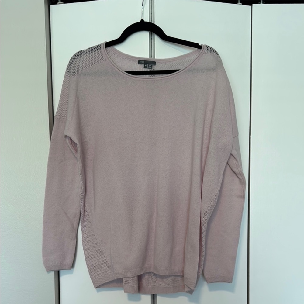 Vince Pink Crew Neck Sweater Relaxed Fit